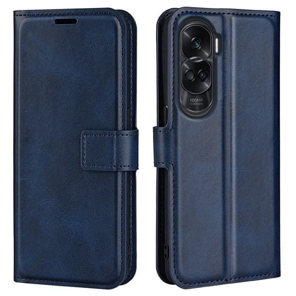 Honor 90 Lite / Honor X50i nahkainen lompakokkotelo - Sininen Blue