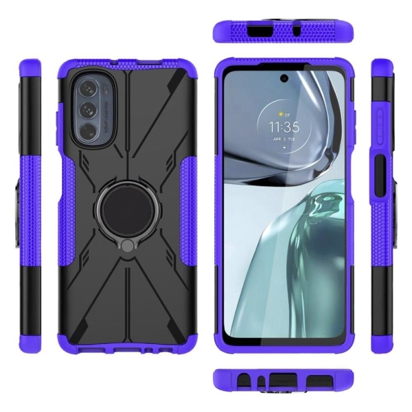 Kickstand-cover med magnetisk plade til Motorola Moto G62 5G - Lilla Purple