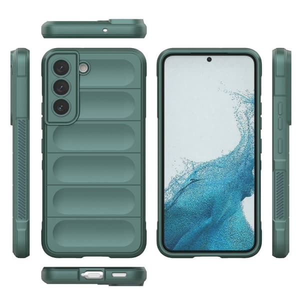Mjukt greppformat Samsung Galaxy S22 skal - Grön Grön