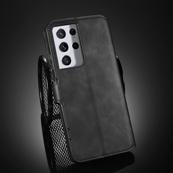 DG.MING Samsung Galaxy S21 Ultra Retro Case - Musta Black