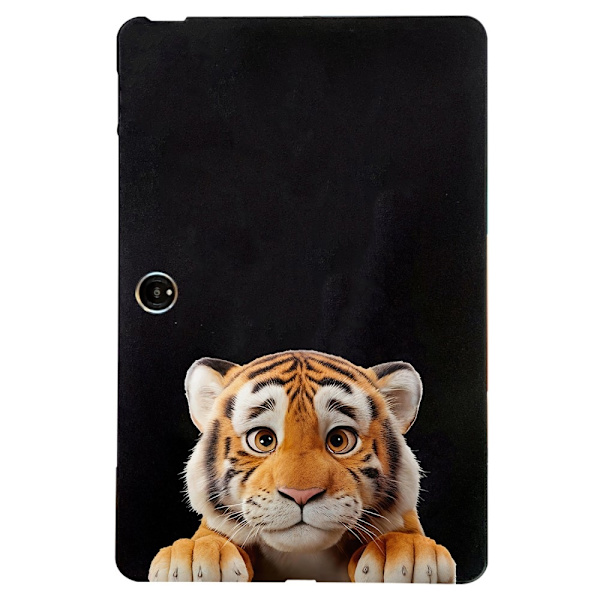 OnePlus Pad 2 Case Pattern Printing Slim Flexible Tablet Protective Cover - Little Tiger Brown