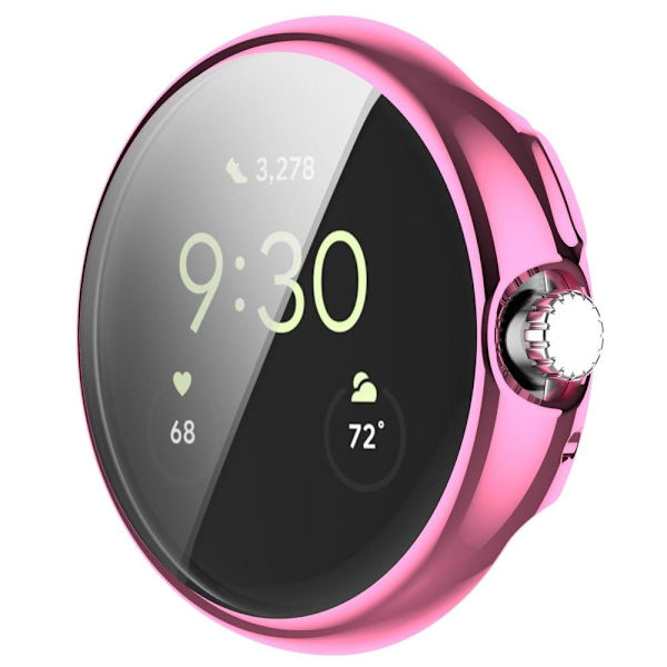 Google Pixel Watch galvanointi kansi näytönsuojalla - Pinkki Pink