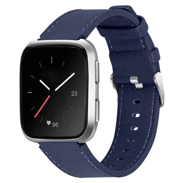Fitbit Versa 2 / Versa klockarmband i äkta läder - Blå Blå