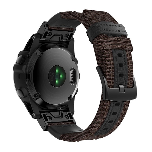 Garmin Fenix 5X / Fenix 5X Plus / Fenix 3 / Fenix 3 HR klockband av äkta läder - Brun Brun