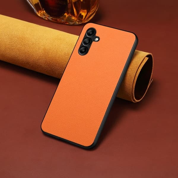Samsung Galaxy A05s-fodral med matt och elegant textur - Orange Orange