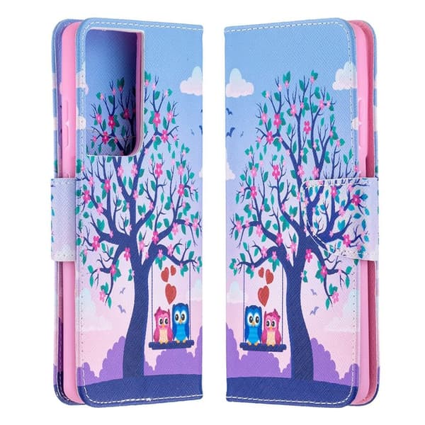 wonderland Samsung Galaxy S21 Ultra flip etui - træ Multicolor