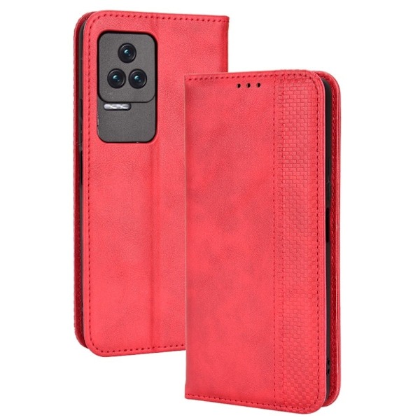 Bofink Vintage Xiaomi Redmi K50 / Xiaomi Redmi K50 Pro nahkakotelo - Punainen Red