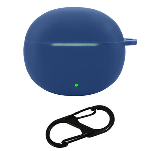 För Honor Earbuds X7 Silikon Headsetfodral Anti-rep TWS Hörlursskydd med hängande spänne - Mörkblå Blå
