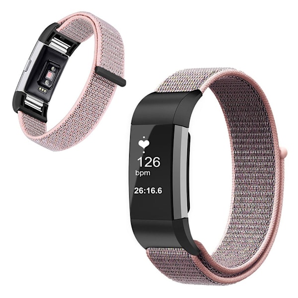 Fitbit Charge 2 nylon watch band - Pink Rosa