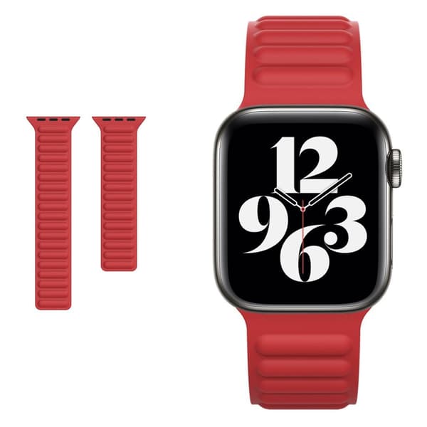 Apple Watch Series 6 / 5 44mm silikone magnetisk lock rem - rød Red
