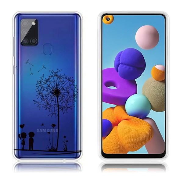Deco Samsung Galaxy A21s kotelot - Poika Ja Tyttö Black