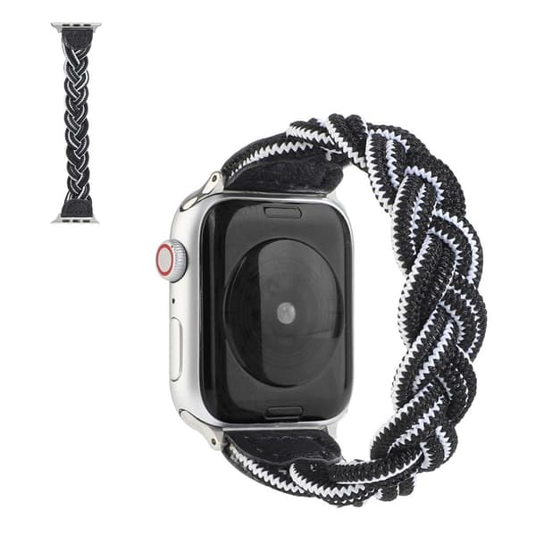 Apple Watch Series 6 / 5 40 mm urrem i vævet stil - Sort / Sort Black
