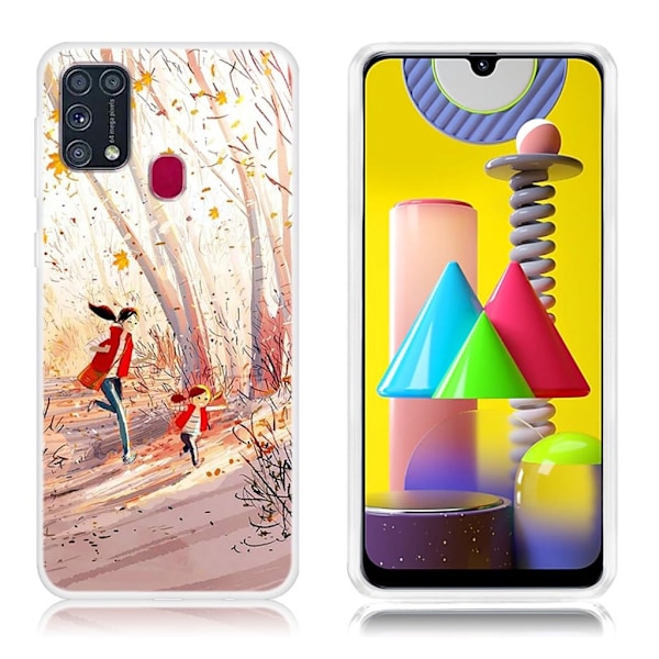 Deco Samsung Galaxy M31 Etui - Glad Running Multicolor