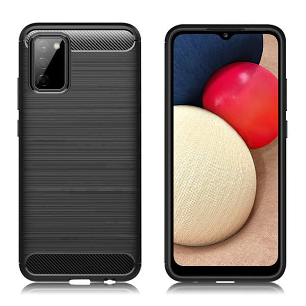 Carbon Flex case - Samsung Galaxy A02s - Sort Black