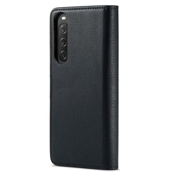 DG.Ming Sony Xperia 10 V 2-in-1 Lompakko Suojakotelo - Musta Black