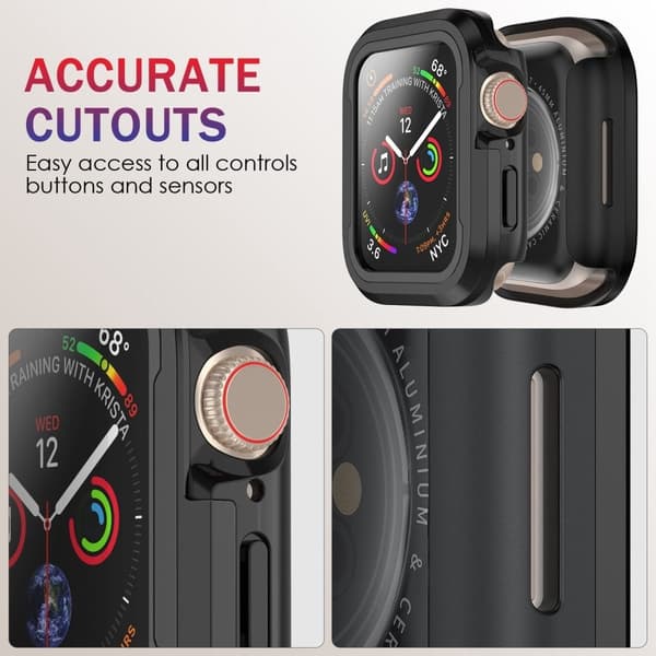 Apple Watch Series 8 (45 mm) cover i aluminiumslegering - Sort Black