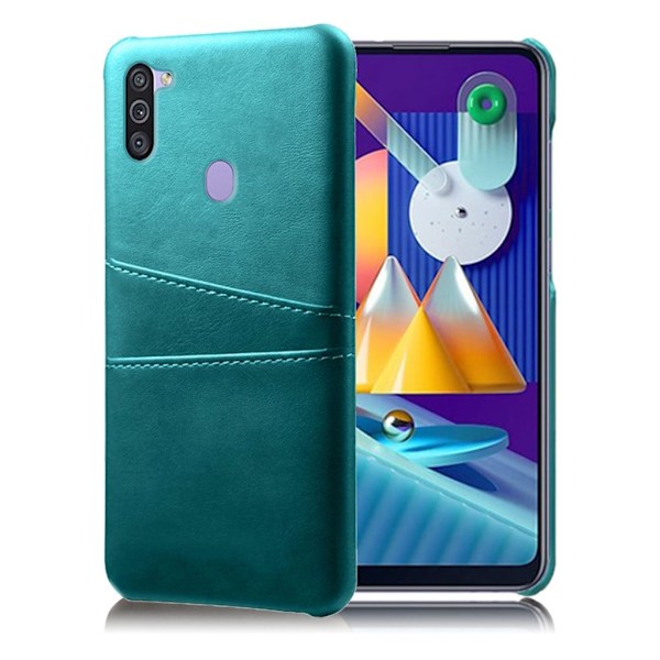 Dual Card Etui Samsung Galaxy M11 - Cyan Green