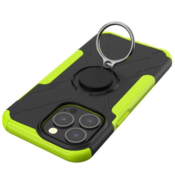 iPhone 13 Pro Max 6,7 tommer Ring Kickstand Design Bumpresistent Green