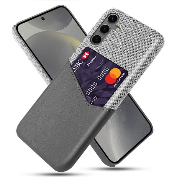 Bofink Samsung Galaxy S24 FE kortdeksel - Grå Silver grey