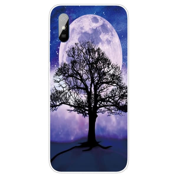Deco Xiaomi Redmi 9A Suojakotelo - Puu And Moon Purple