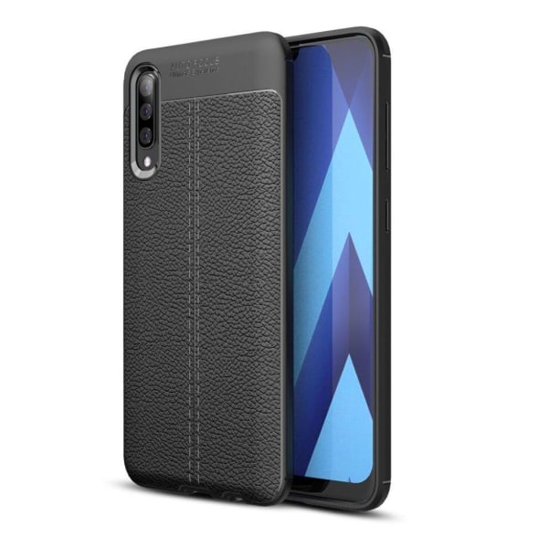 Samsung Galaxy A50 litchi etui - Sort Black