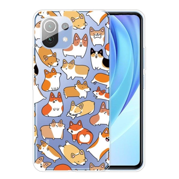 Deco Xiaomi Mi 11 Lite 5G / 11 Lite Suojakotelo - Cute Koira Multicolor