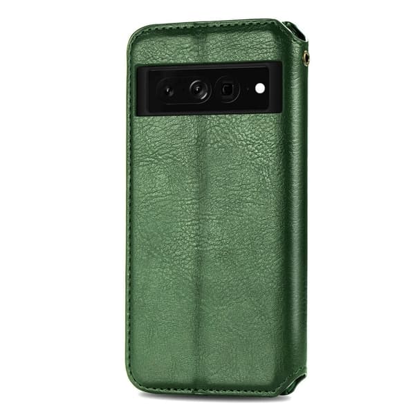 Læretui med A Stilfull Rhombus Imprint til Google Pixel 7 Pro - Grønn Green