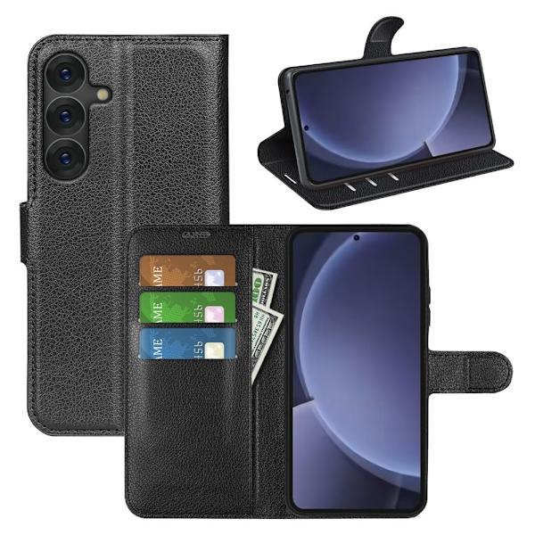 Klassisk Samsung Galaxy S25 Plus flip etui - Sort Black