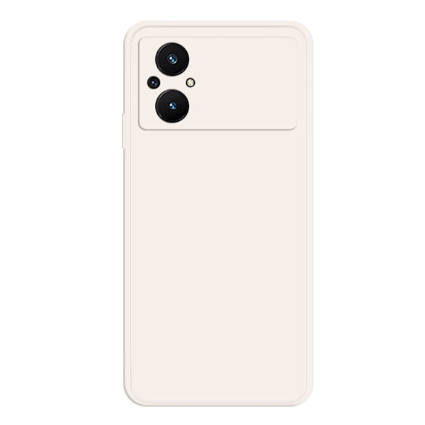 Avfasat gummerat skydd mot dropp för Xiaomi Poco M5 - Beige Vit