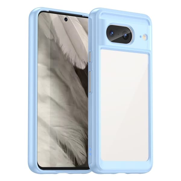 Google Pixel 8 smart akryl cover - Blå Blue