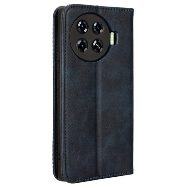 Bofink Vintage Tecno Spark 20 Pro Plus lærveske - Blå Blue
