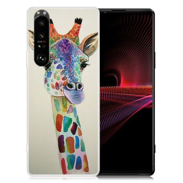 Deco Sony Xperia 1 III Suojakotelo - Giraffe Multicolor