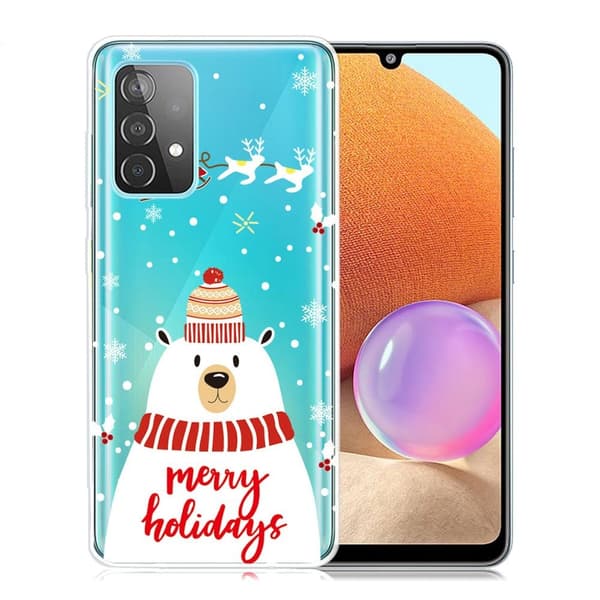 Juleetui til Samsung Galaxy A32 - Tørklæde Hvid Bjørn White
