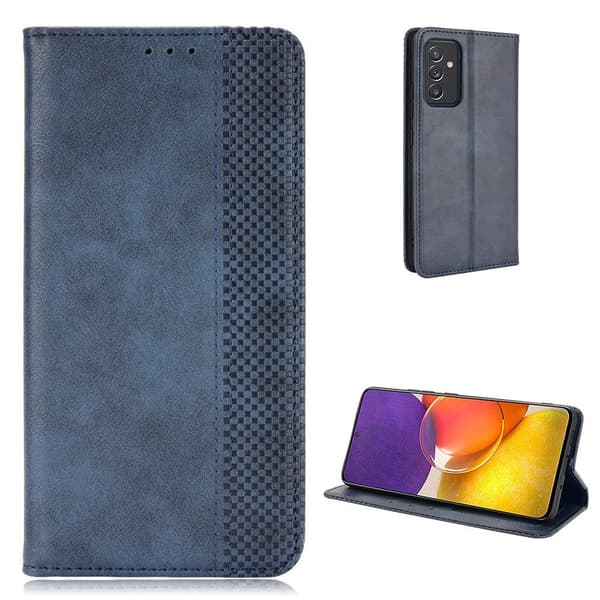 Bofink Vintage Samsung Galaxy Quantum 2 / A82 5g Lær Etui - Blå Blue