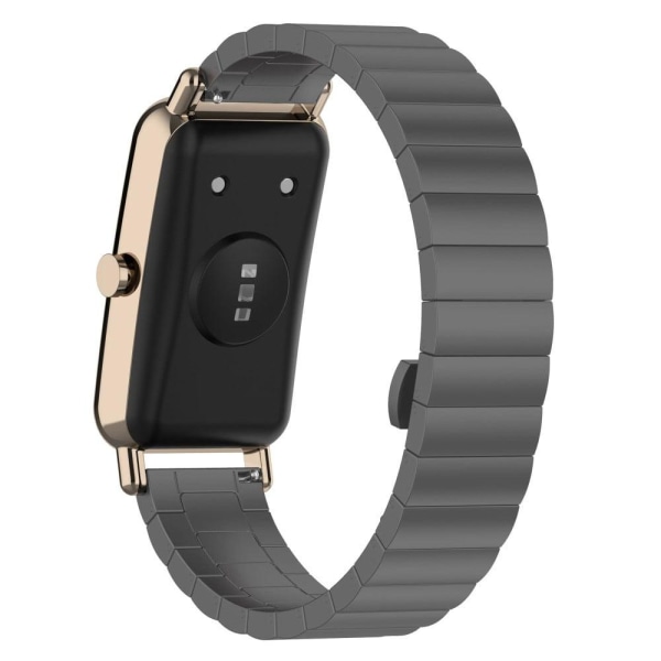 16mm Huawei Watch Fit Mini ruostumattomasta teräksestä valmistettu ranneke - Harmaa Silver grey