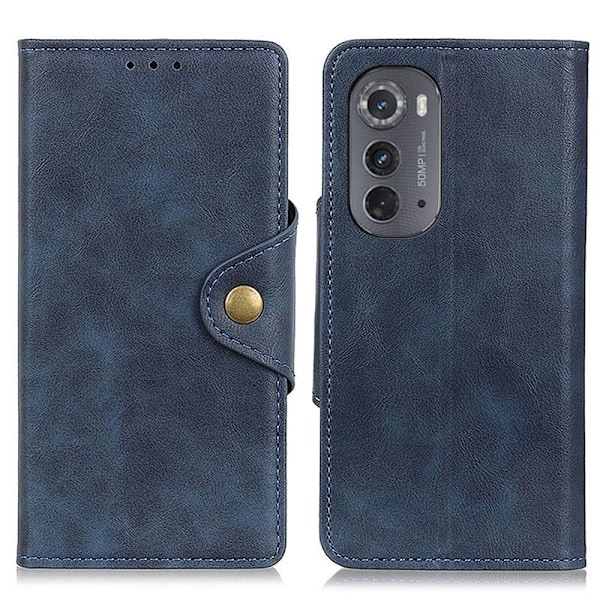 Alpha läder Motorola Moto Edge 2022 fodral - Blå Blå