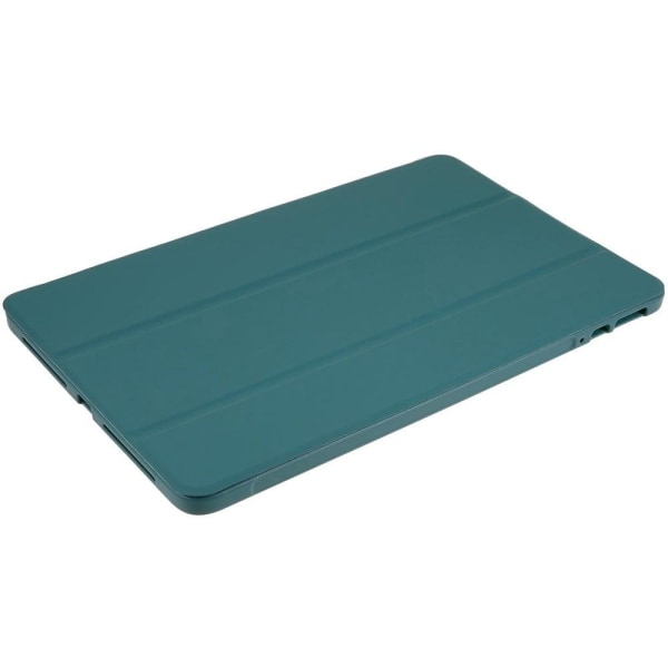 Tri-fold Leather Stand Case for Honor Pad 8 - Blackish Green Green