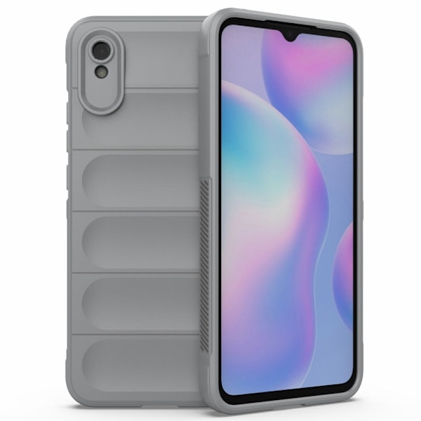 Mjukt greppformat Xiaomi Redmi 9A skal - Silver/Grå Silvergrå