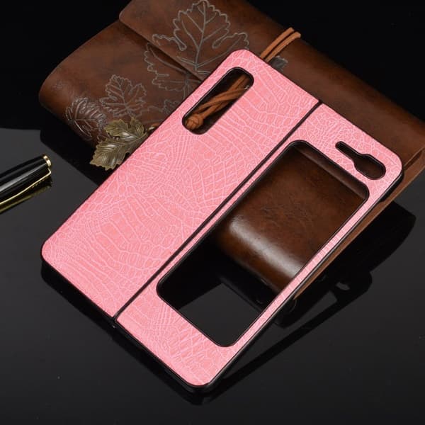 Croco Etui Samsung Galaxy Fold 5g / Fold - Lyserød Pink