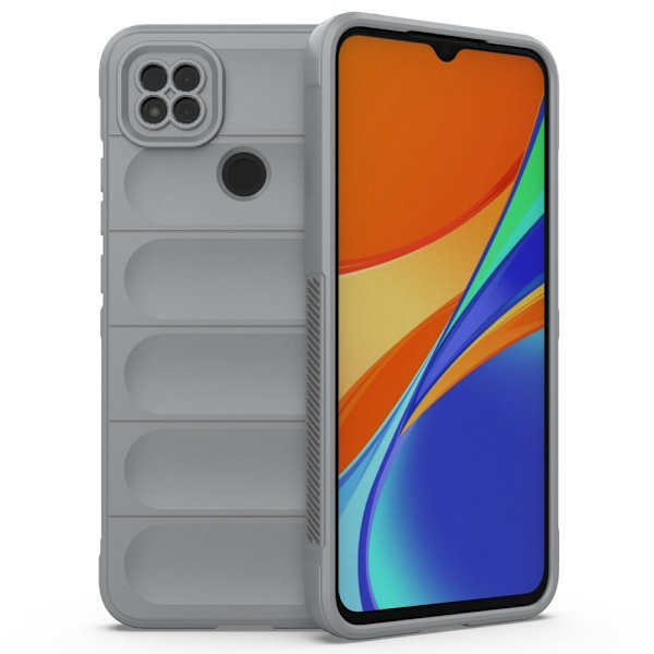 Blødt grebsformet cover til Xiaomi Redmi 9C - Sølv/Grå Silver grey
