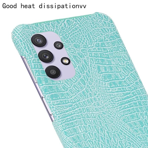 Croco Etui Samsung Galaxy A32 5G - Cyan Blue