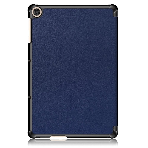 Kolminkertainen nahkainen jalusta kotelo Huawei MatePad T10 - Tummansininen Blue