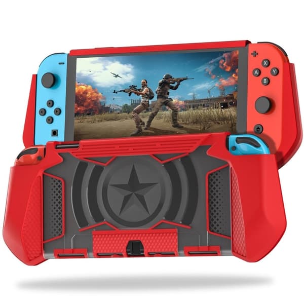 Nintendo Switch OLED-överdrag i två färger - Röd Röd