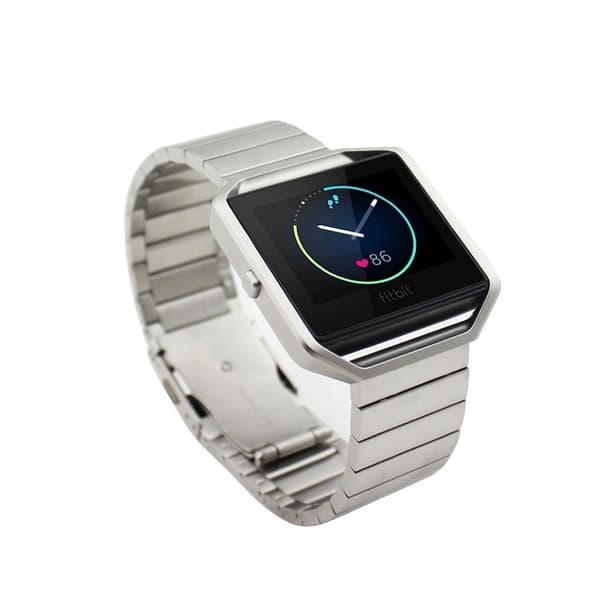 Solid Rustfritt Stål Klokkereim Armbånd For Fitbit Blaze - Sølv Silver grey