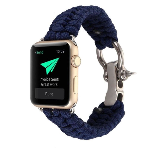 Apple Watch Series 4 40mm erstatnings urrem i flettet nylon - Mø Blue