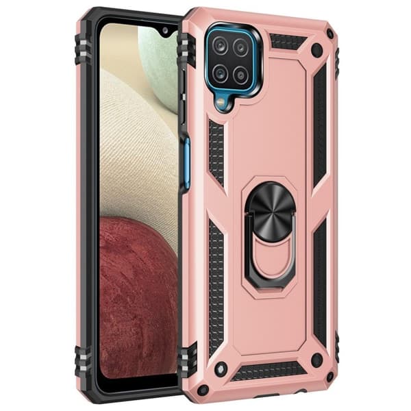Bofink Combat Samsung Galaxy A12 5G Etui - Rødguld Pink