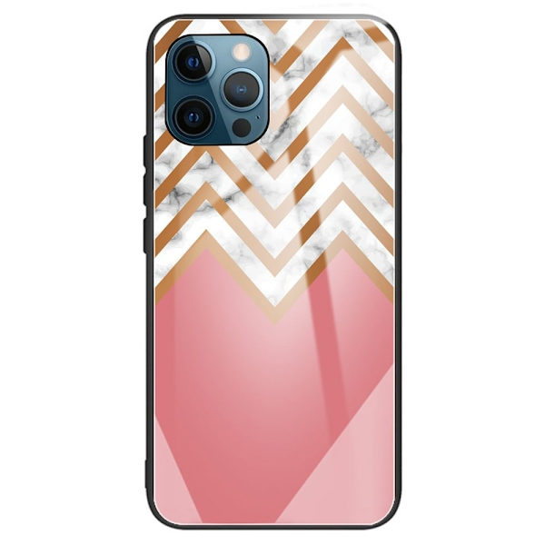 Fantasy Marble iPhone 15 Pro Max Deksel - Rose og Hvit Klinkekule Pink