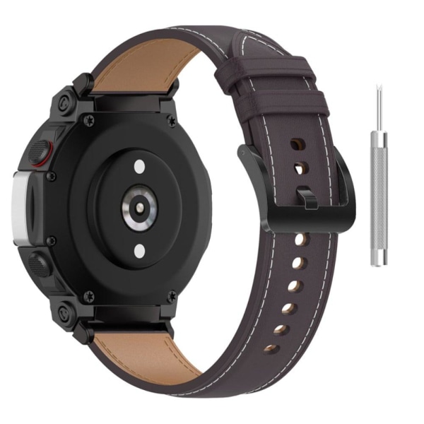 Amazfit T-Rex 2 klockarmband i äkta läder med verktyg - Mörklila Lila