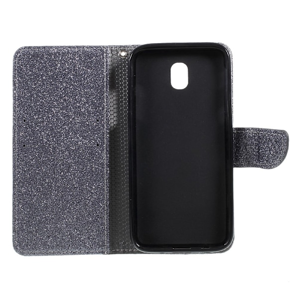 Samsung Galaxy J7 (2017) Smuk læder etui - Grå Silver grey