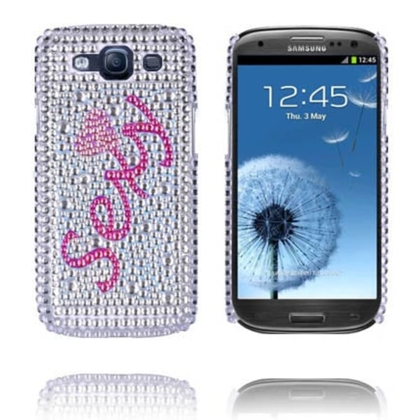 Paris (blandade stjärnor) Samsung Galaxy S3 Bling Fodral Silvergrå